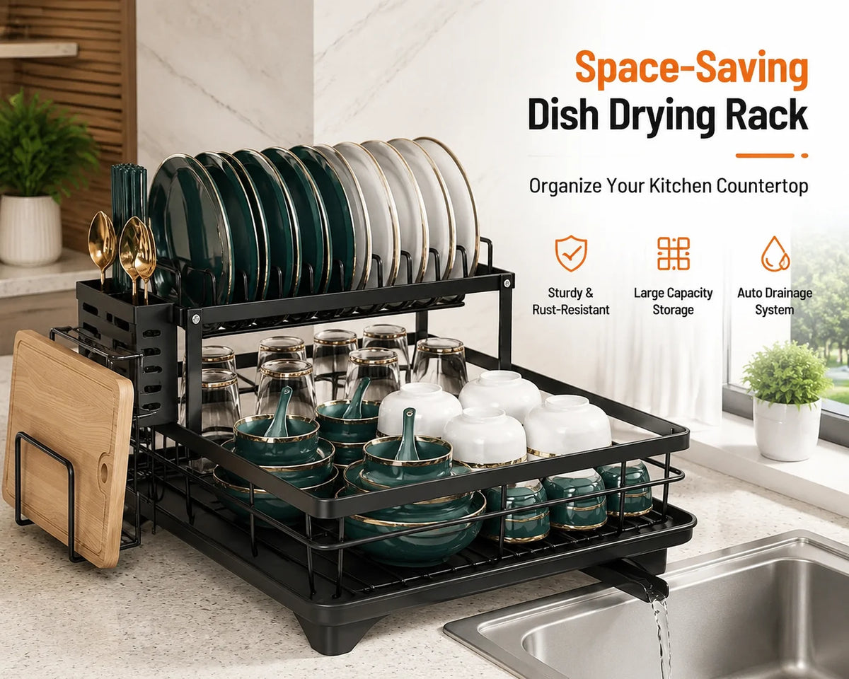 Dish Rack with Cutting Board