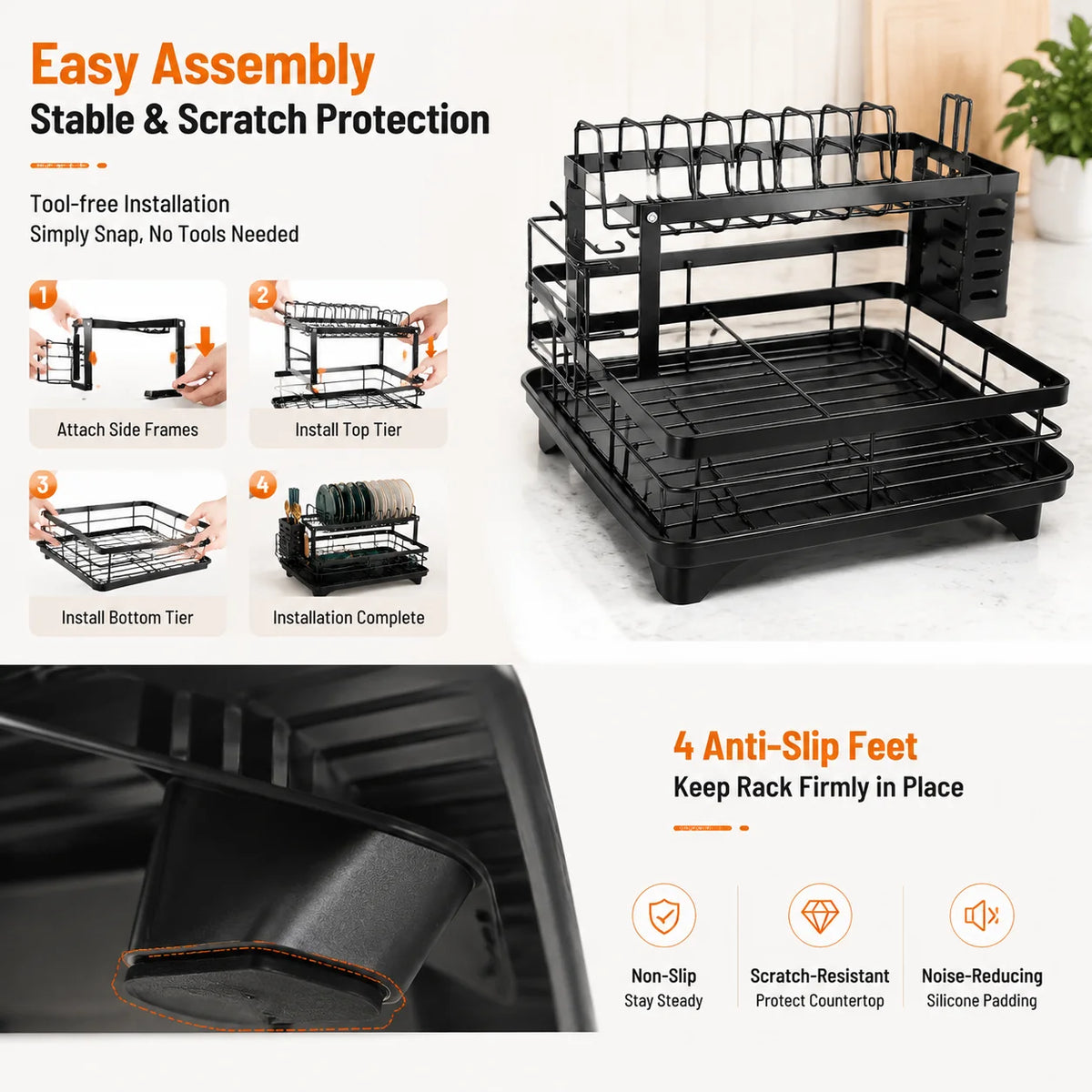 Dish Rack with Cutting Board