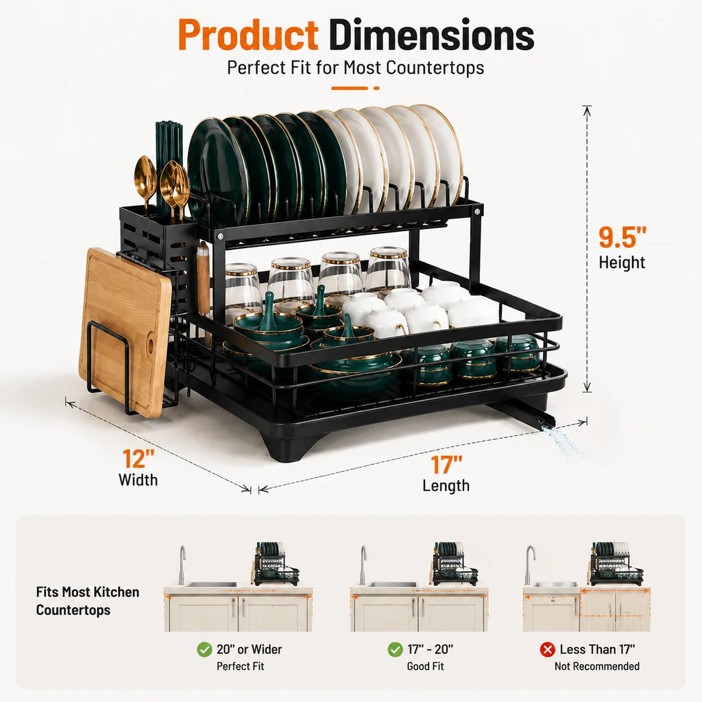 Dish Rack with Cutting Board