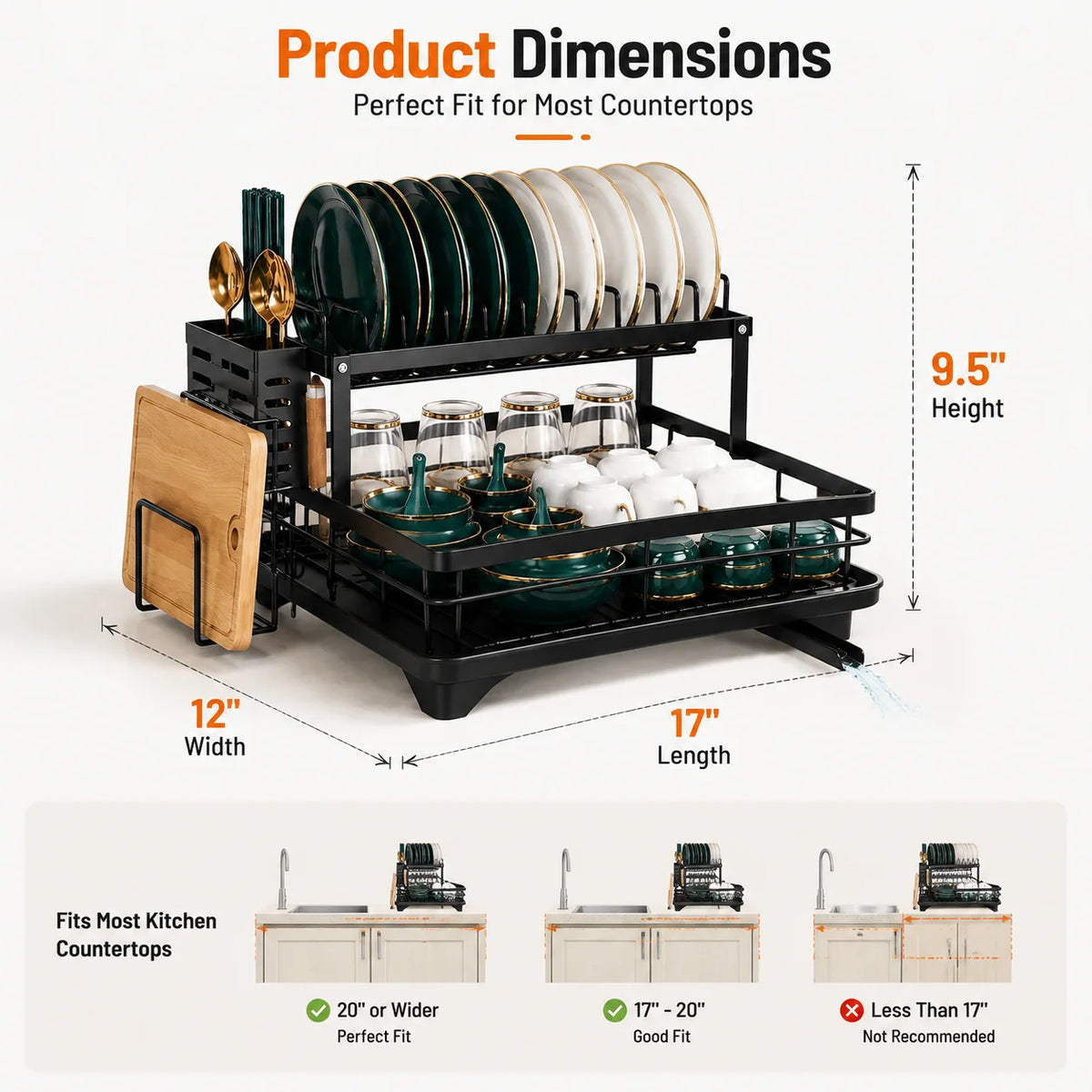Dish Rack with Cutting Board