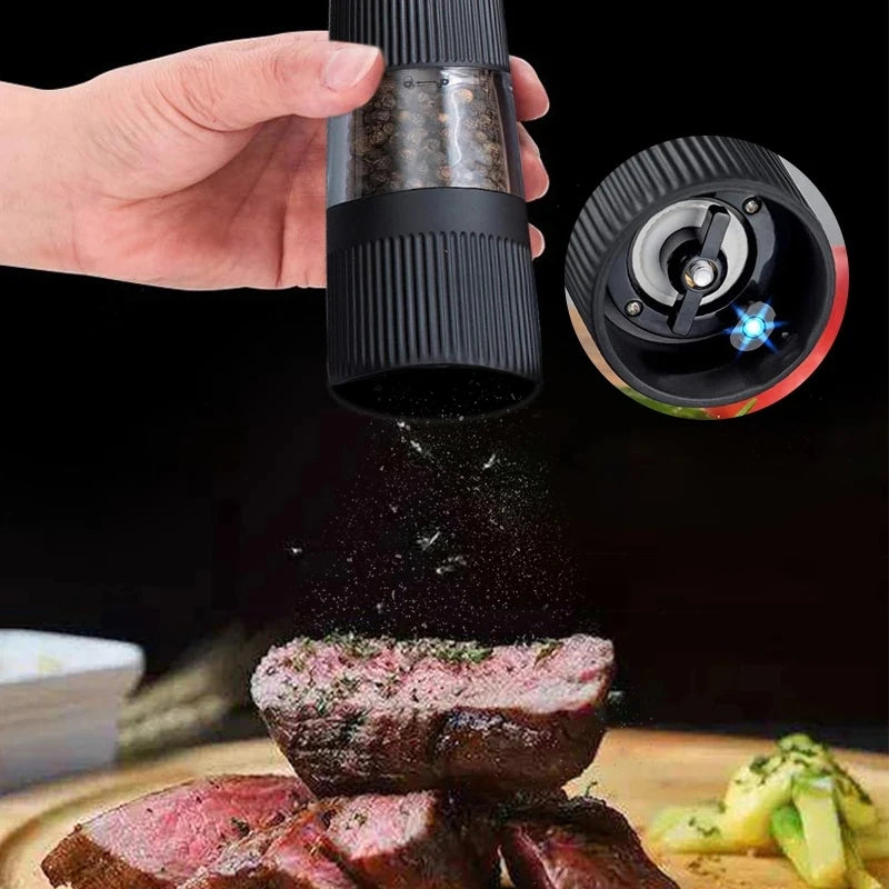 One-Touch Electric Pepper & Salt Grinder with LED Light (2 Colors)