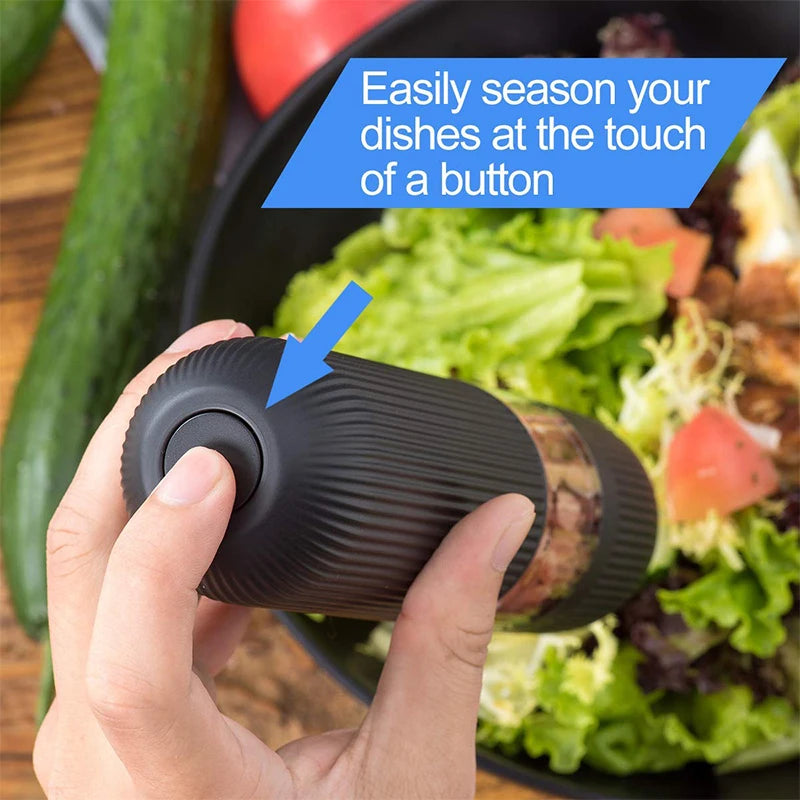 One-Touch Electric Pepper & Salt Grinder with LED Light (2 Colors)