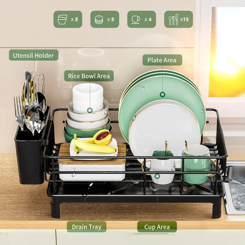 Dish Rack with Cutlery Holder