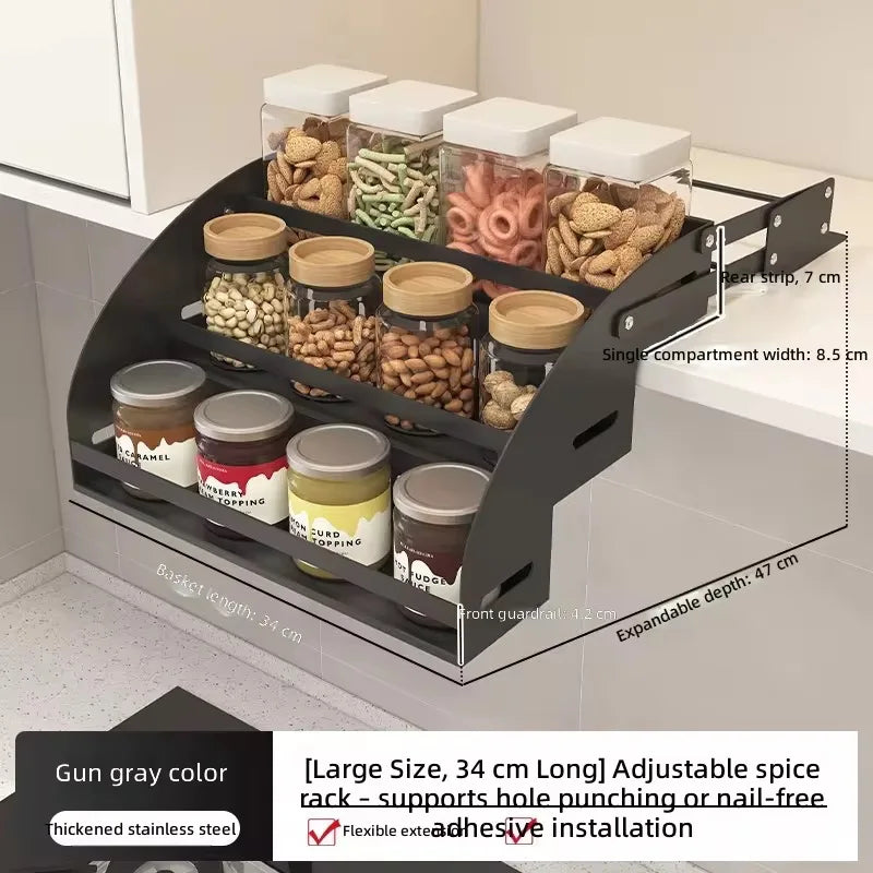 Pull-Out Kitchen Shelf & Plate Organizer