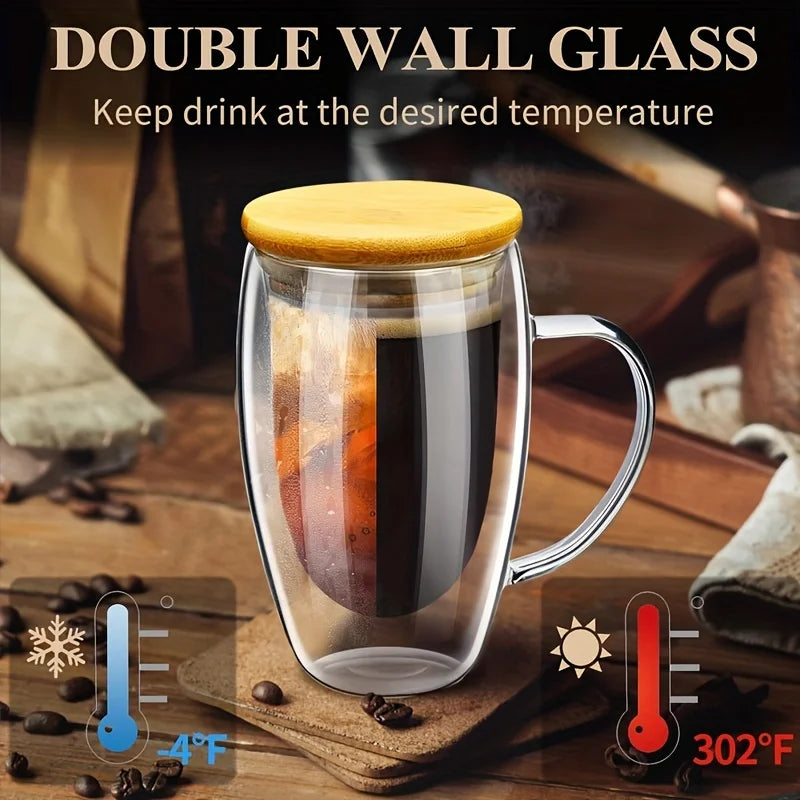 Bamboo Lid Coffee Mug Set