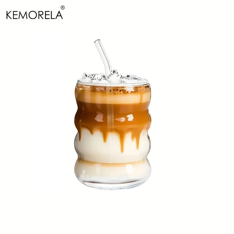 Wavy Glass Coffee Cups