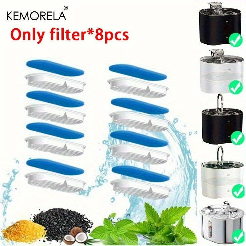 Pet Water Fountain Replacement Filters (8pcs)