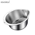 Stainless Steel Rice Washing Bowl with Side Drain Holes (24/26/28cm)