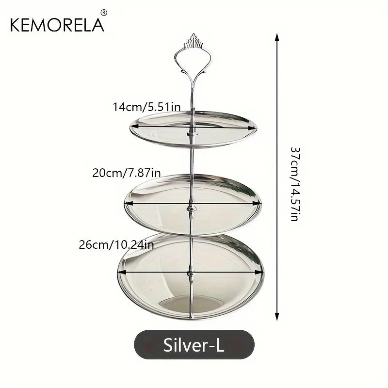 3-Tier Stainless Serving Stand
