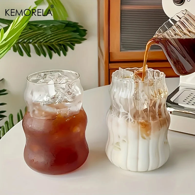 Wavy Glass Cups Set (6pcs)