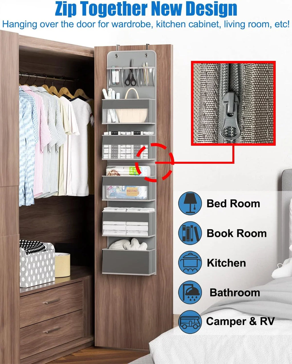 Over-Door Bathroom Organizer