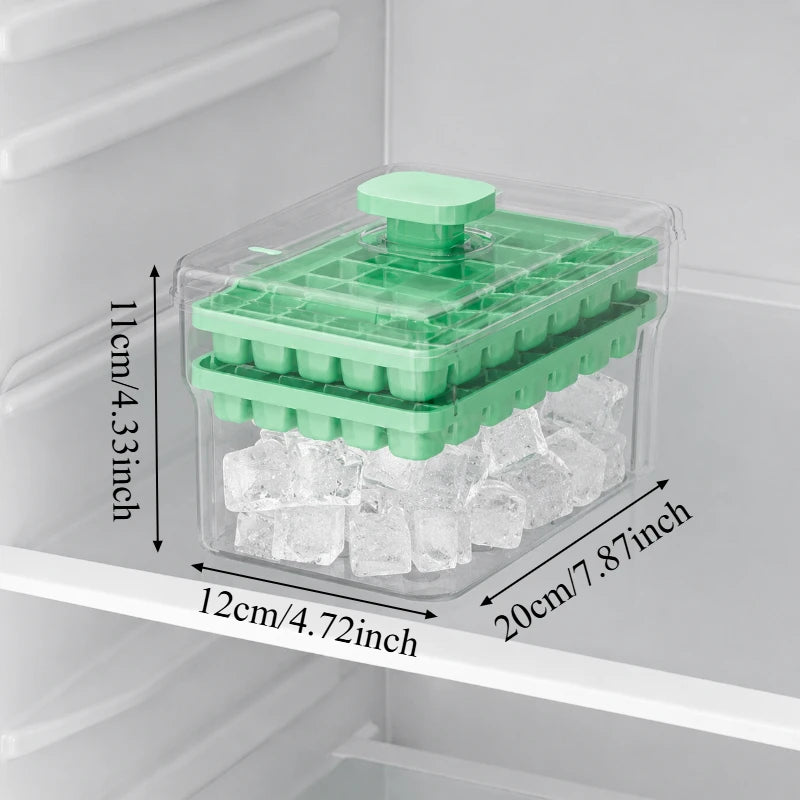 Ice Cube Tray with Storage Box & Scoop