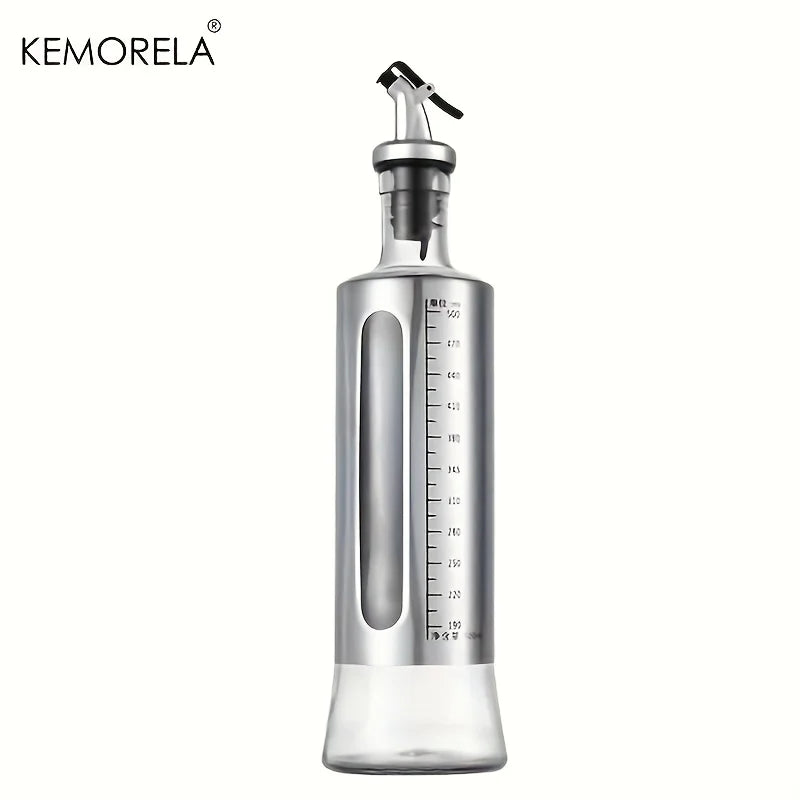 Stainless Steel Glass Oil Dispenser Bottle (200/300/500ml)