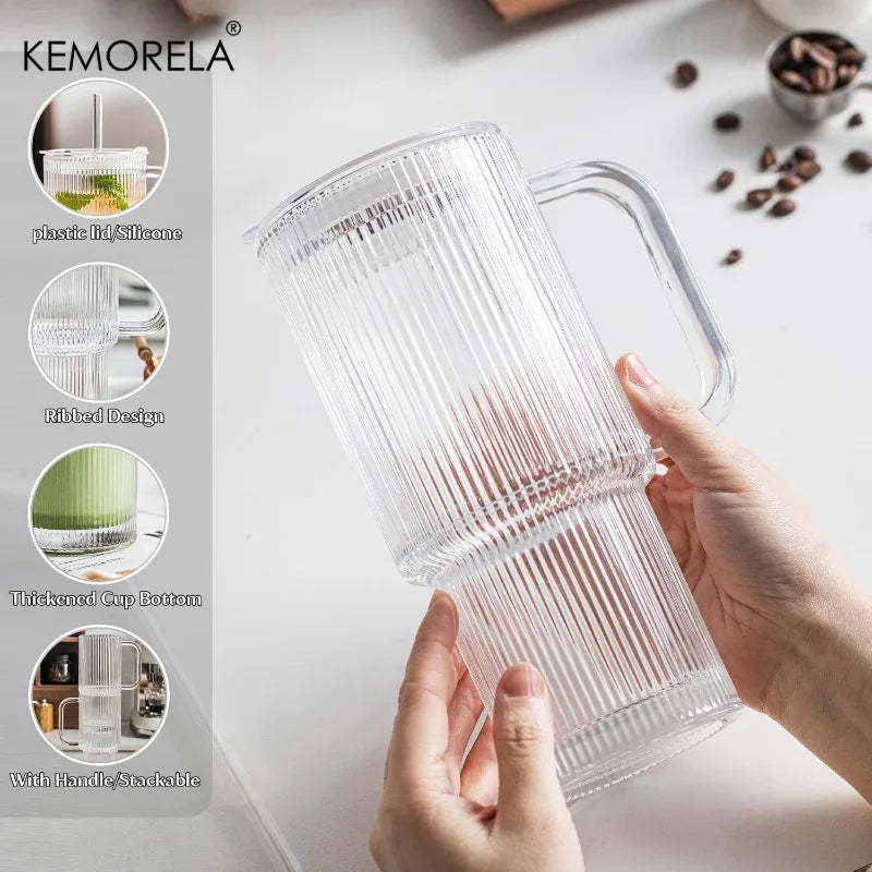 Ribbed Glass Tumbler 1L