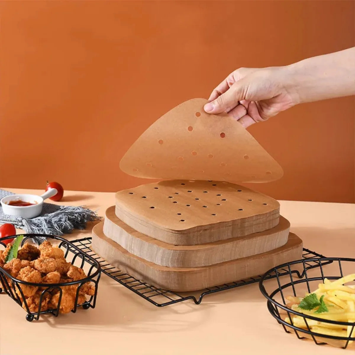 Disposable Air Fryer & Steamer Parchment Liners