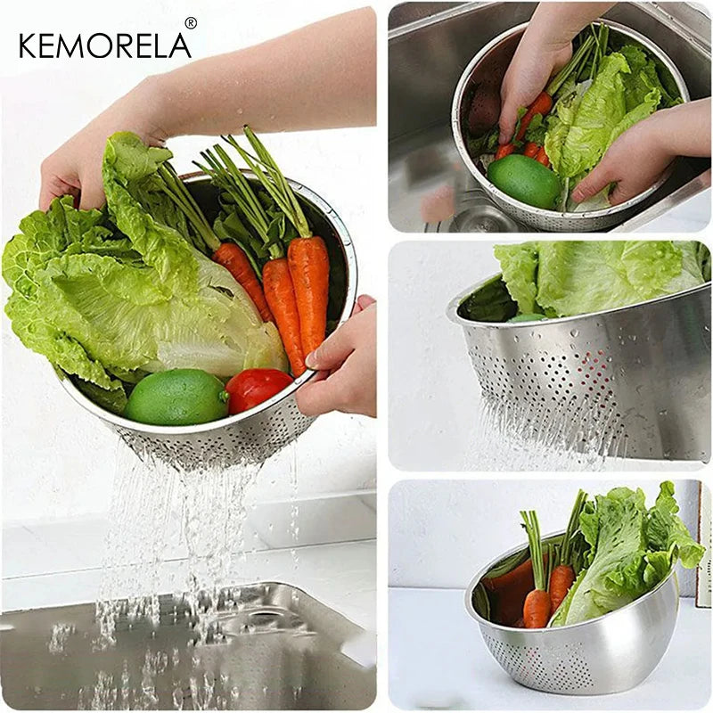 Stainless Steel Perforated Wash & Drain Bowl