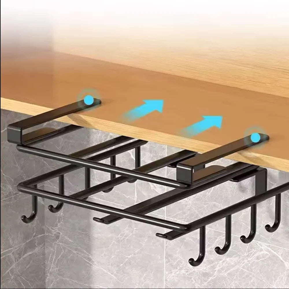 No-Drill Under Cabinet Hanging Rack