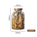 Large Glass Food Storage Jar with Acacia Wood Lid