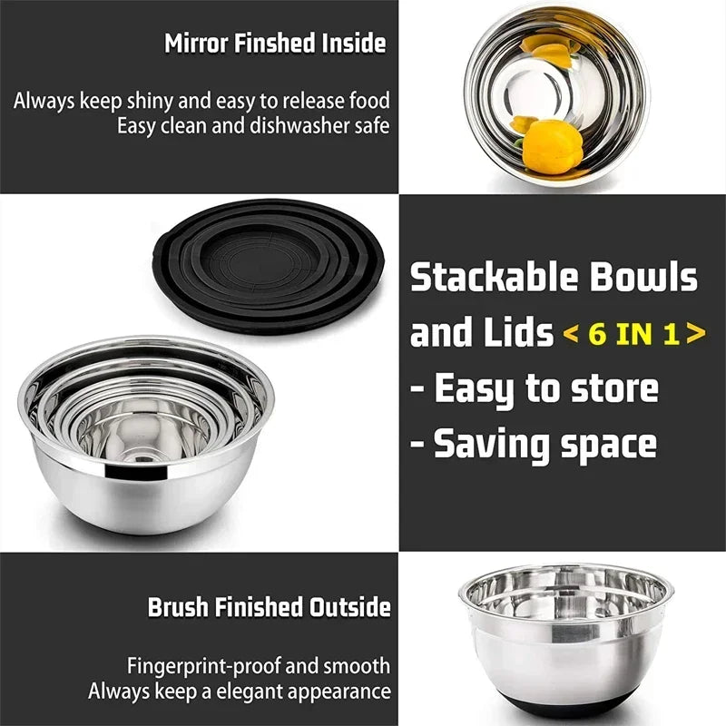 Stainless Steel Mixing Bowl with Lid