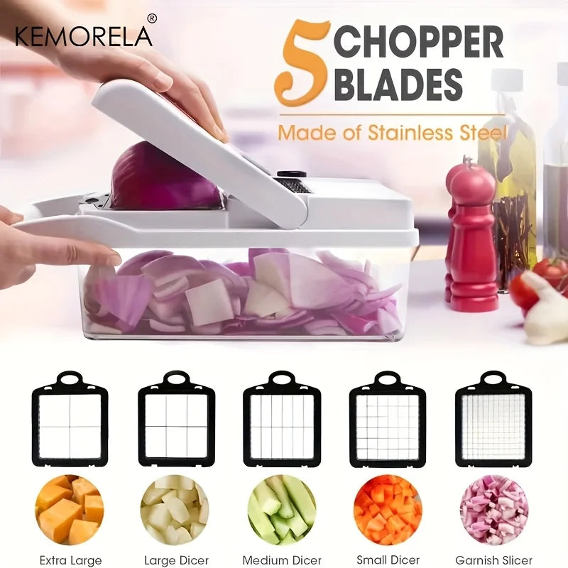 Multi-Blade Vegetable Chopper & Mandoline Slicer