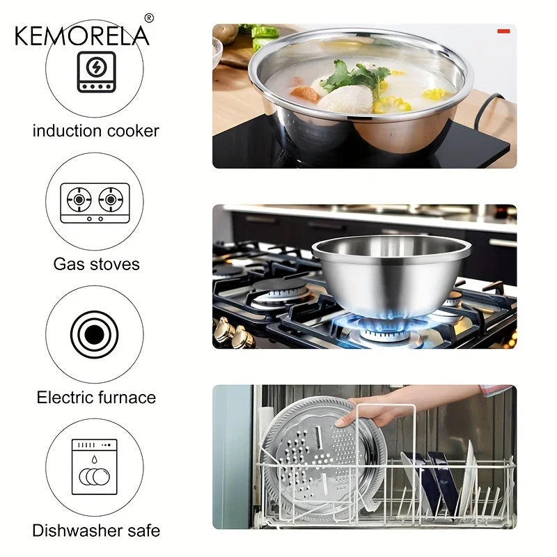 3-in-1 Stainless Mixing Bowl