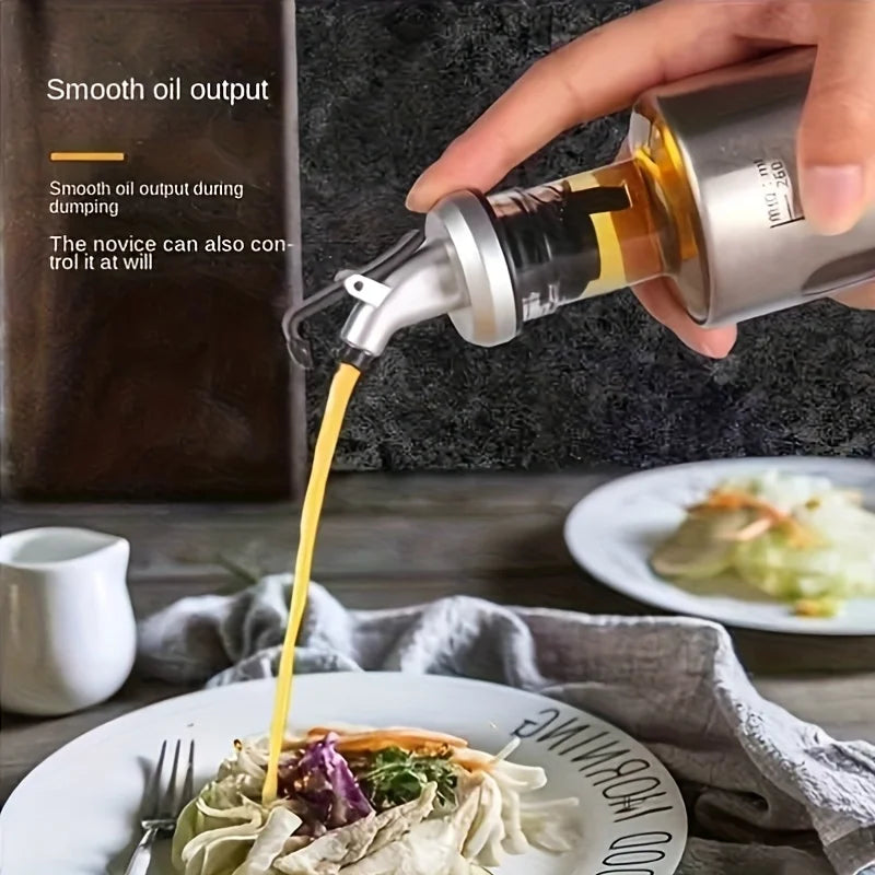 Stainless Steel Glass Oil Dispenser Bottle (200/300/500ml)