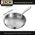 Hammered Stainless Steel Frying Pan