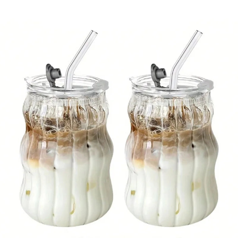 Wavy Glass Cups Set (6pcs)
