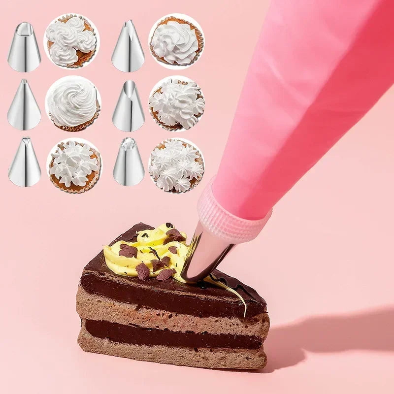 Silicone Pastry Bag & Nozzle Set