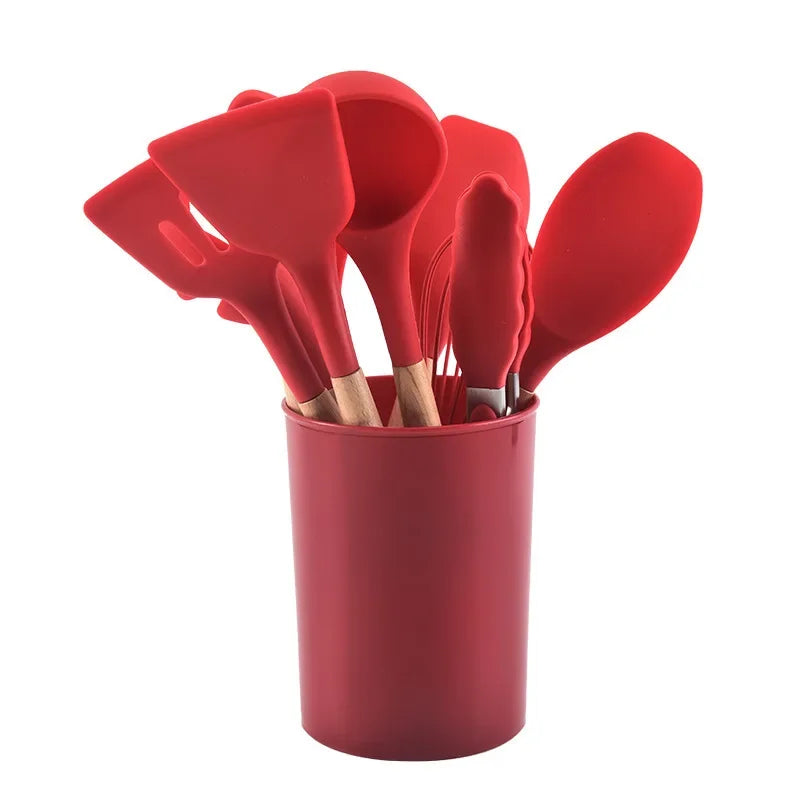 Wooden Handle Utensil Set