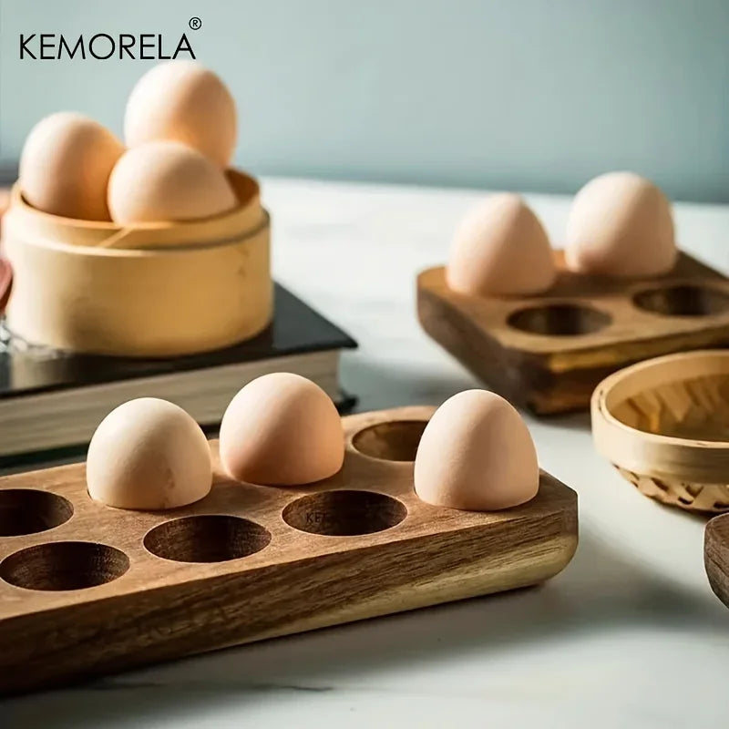 Carved Wood Egg Tray