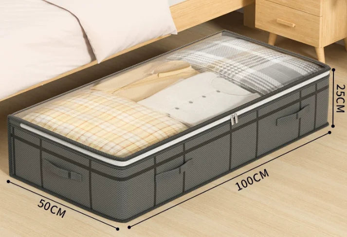 Foldable Under-Bed Storage Bag with Zipper