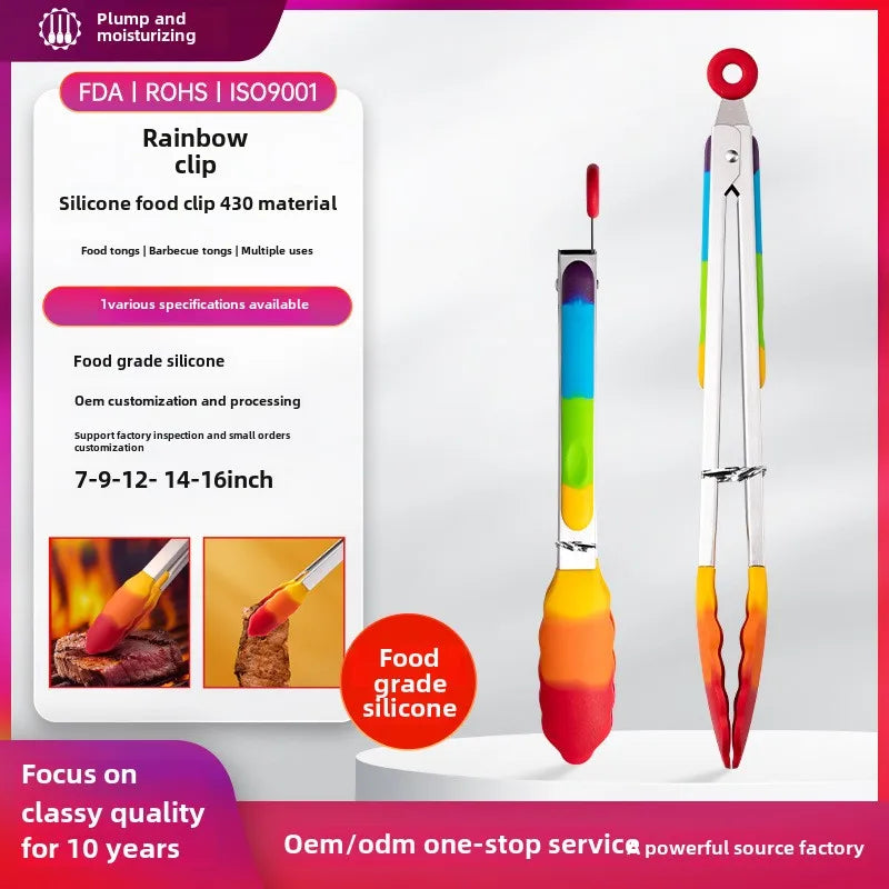 Heat-Resistant Silicone Food Tongs