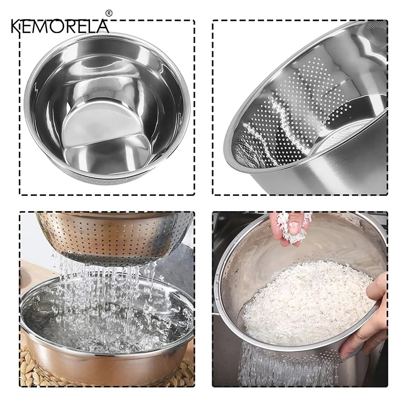 Stainless Steel Perforated Wash & Drain Bowl