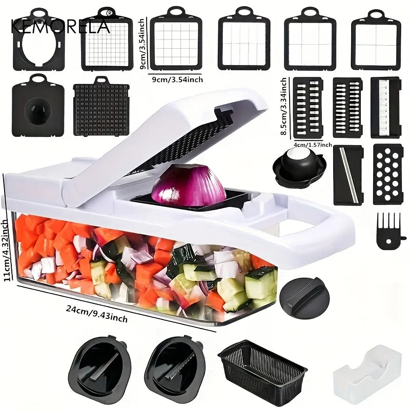 Multi-Blade Vegetable Chopper & Mandoline Slicer