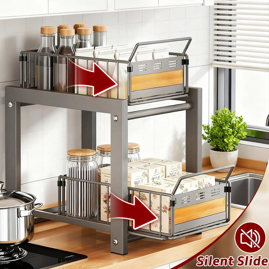 Slide-Out Under Sink Spice Rack