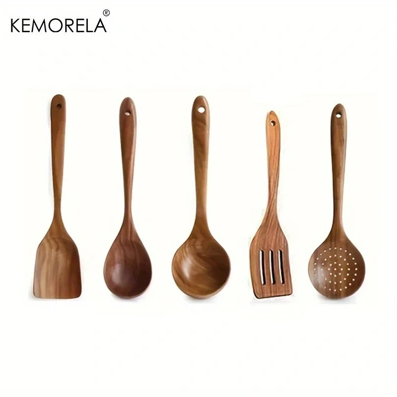 Teak Wood Kitchen Utensil Set