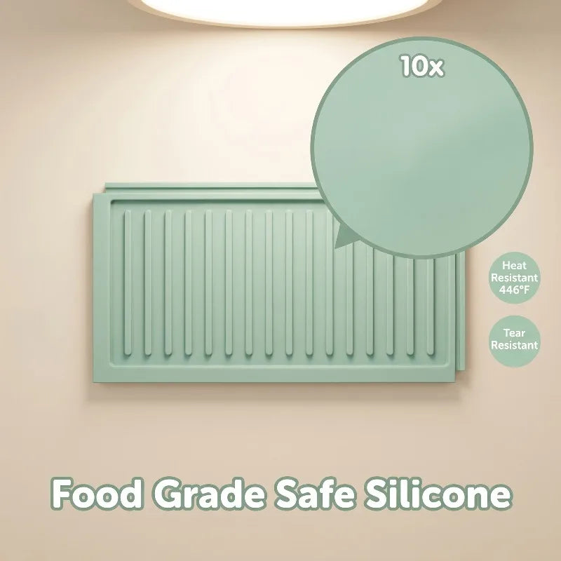 Silicone Dish Drying Mat — Heat-Resistant Counter Protector (Set of 2, 3 Colors)