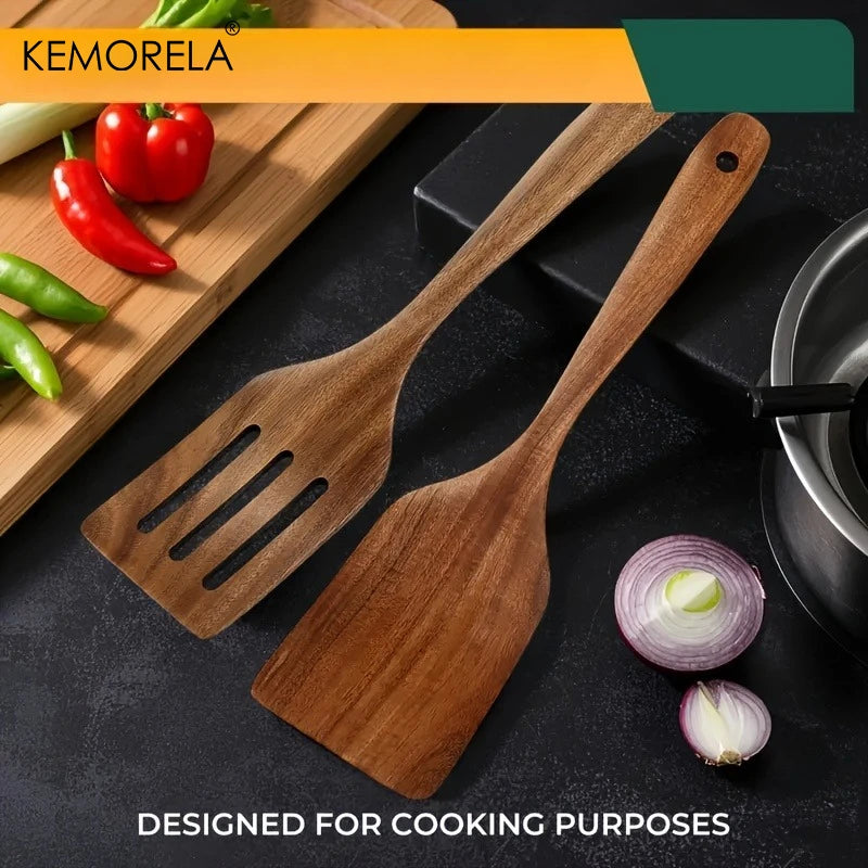 Wooden Cooking Spatula Set