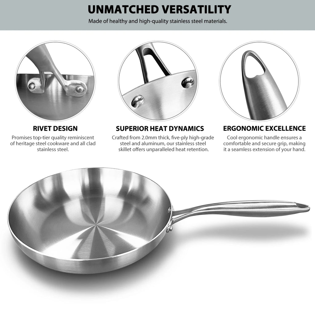 304 Steel Frying Pan