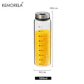 Glass Spice Jars with Flip-Top Stainless Steel Lids & Measurement Scale