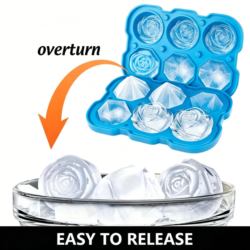 3D Rose Ice Cube Mold