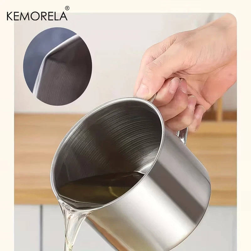 Stainless Steel Oil Storage Pot with Strainer