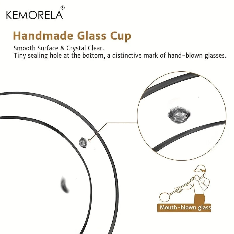 Double-Wall Glass Latte Cup (Set of 4, 350/450ml)