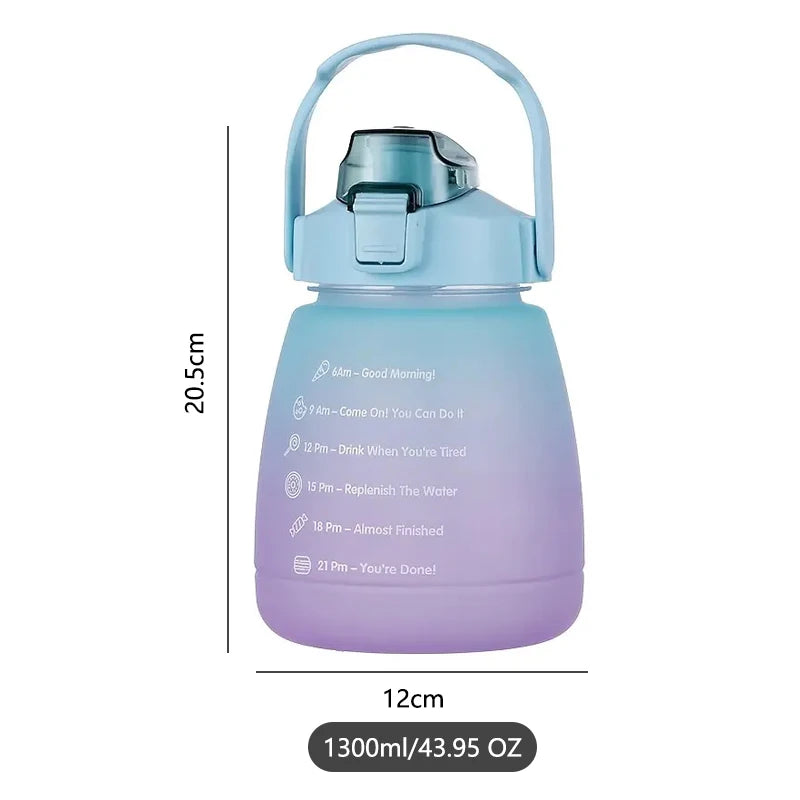 Motivational Water Bottle with Phone Holder (1.3L)