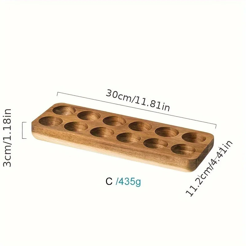Carved Wood Egg Tray