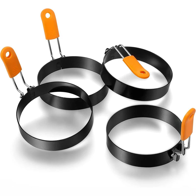 Non-Stick Fried Egg Ring Mold with Silicone Handle