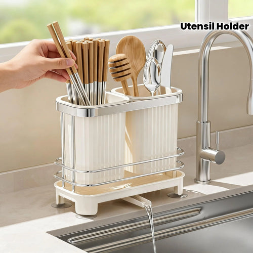 2-Section Cutlery Drainer