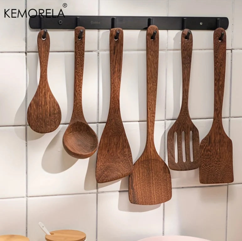 Teak Wood Kitchen Utensil Set