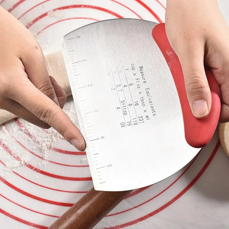 Stainless Steel Dough Scraper with Scale